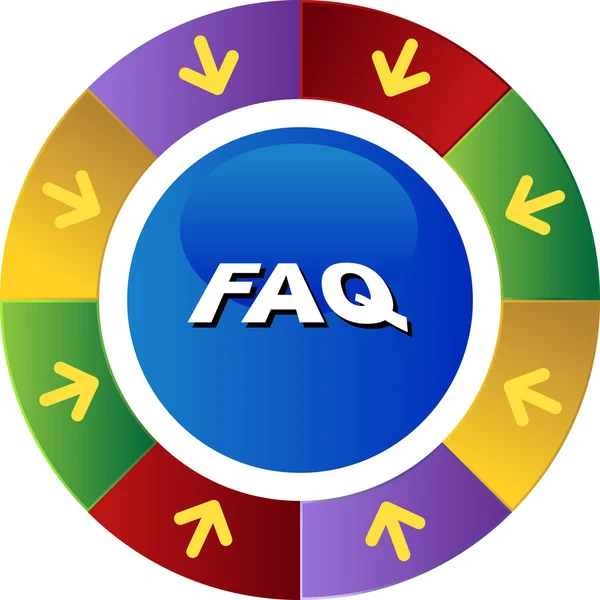 FAQ icono web — Vector de stock