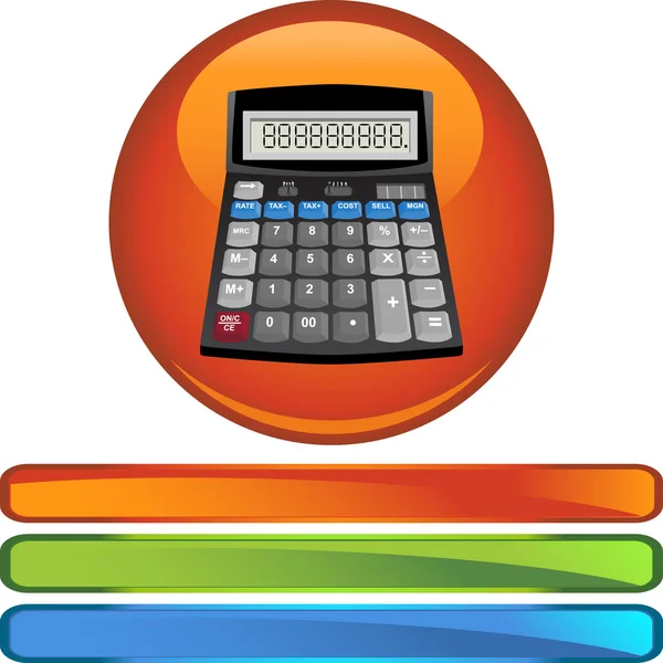 Calcolatrice icona colorata — Vettoriale Stock