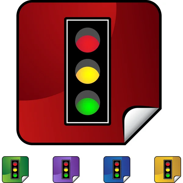 Bouton web Traffic Light — Image vectorielle