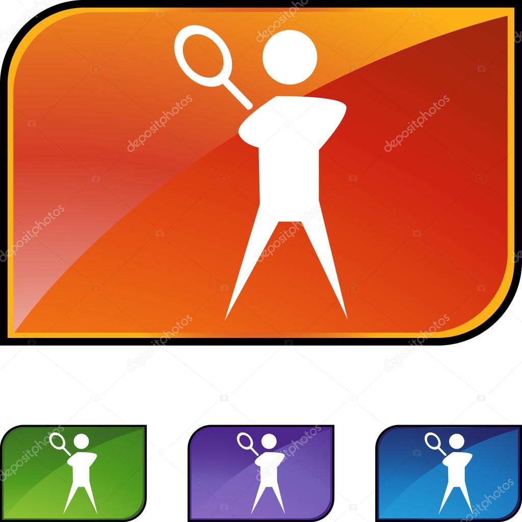 Tennis Player web icon — Stock Vector © cteconsulting #64148355