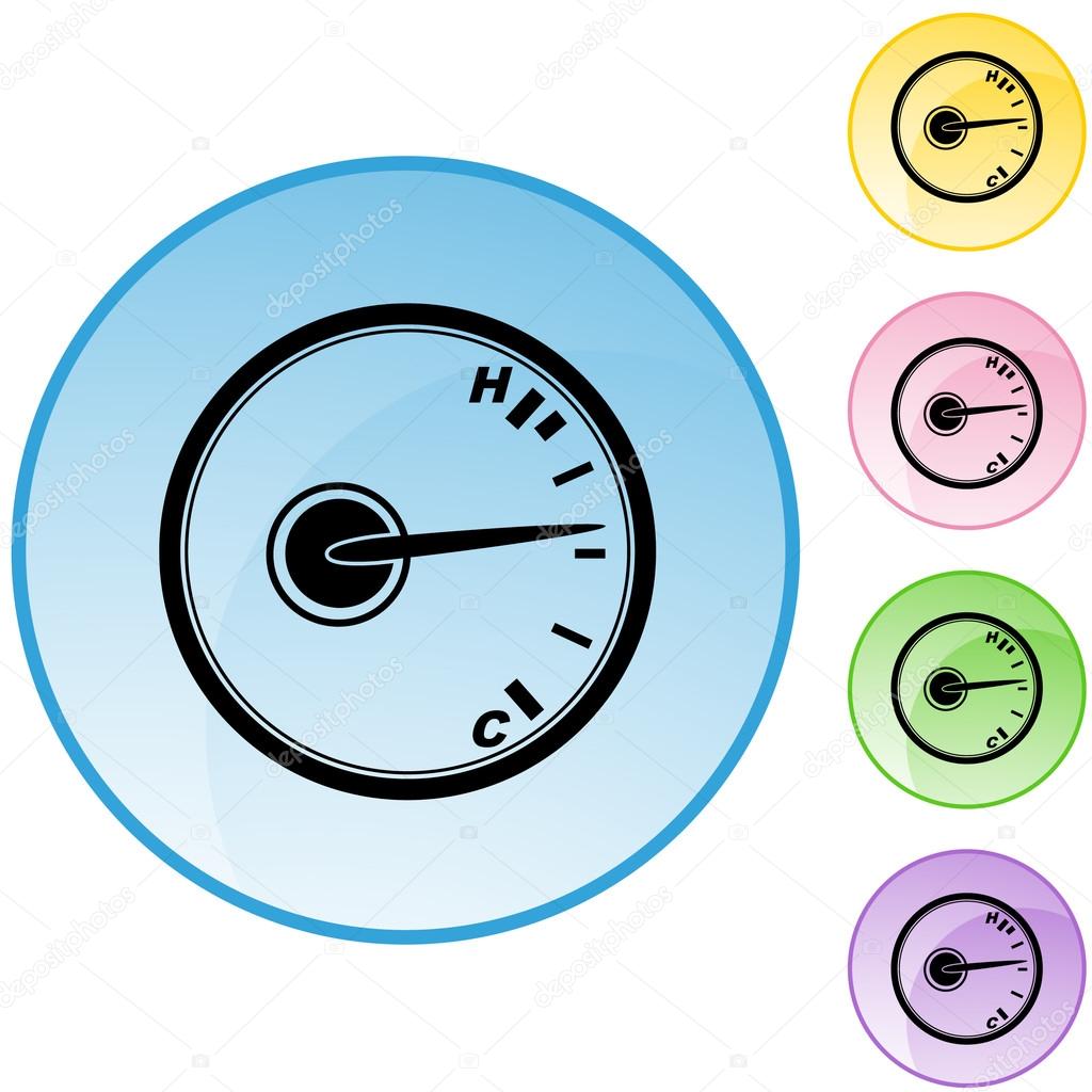 Temperature Gauge web icon — Stock Vector © cteconsulting 64149391