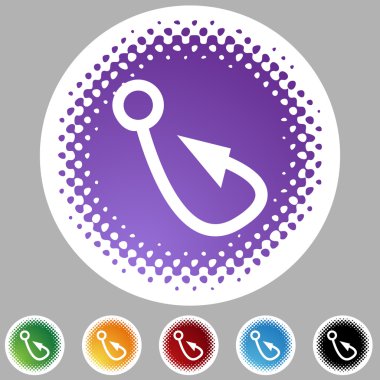 Balıkçılık kanca web düğmesi