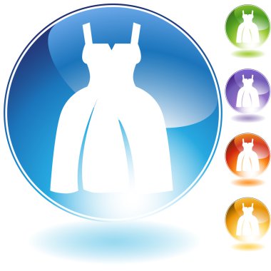 kabarık elbise kristal simgesi