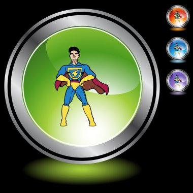 Superhero web icon clipart