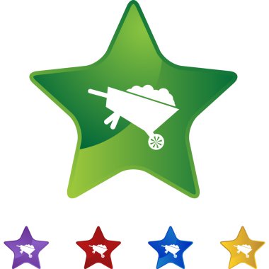 Tekerlek barrow web düğmesini