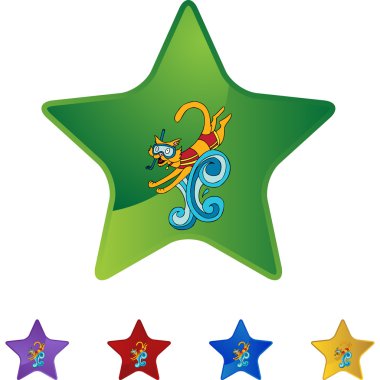 Yüzme kedi web simgesi