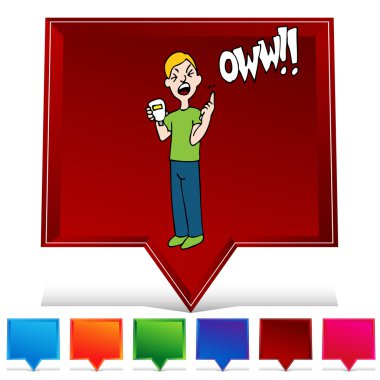 Kan testi değerli taş düğme kümesi