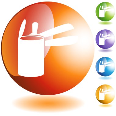 Konserve açacağı sembolü işareti ve düğme