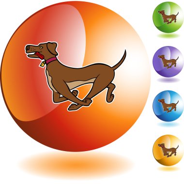 Çalışan köpek web simgesi