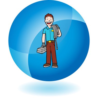 Cable Guy web icon clipart
