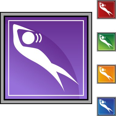 Baş döndürücü şekil web düğmesi