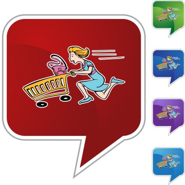 Alışveriş çılgınlığı web simgesi