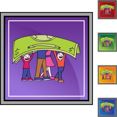 İnsanlar taşımak para web simgesi