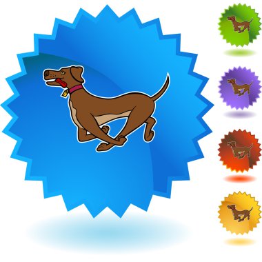 Çalışan köpek web simgesi