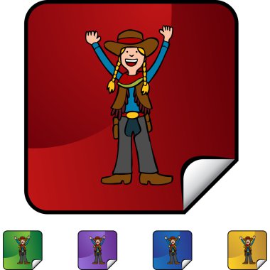 Kovboy kız web simgesi