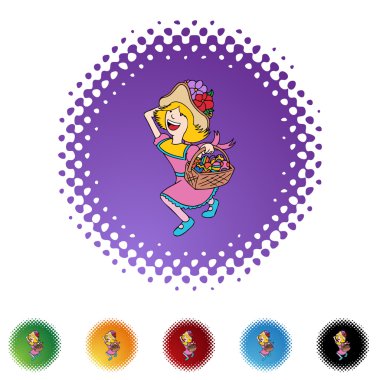 Paskalya sepetli kadın