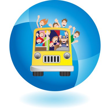 Otobüs biniciler web simgesi