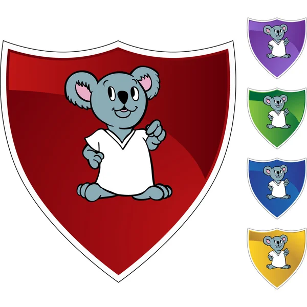 Botón icono Koala — Vector de stock