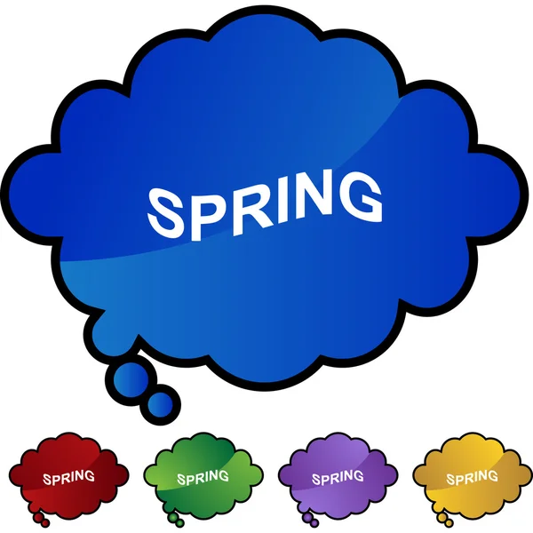 Spring web button — Stock Vector