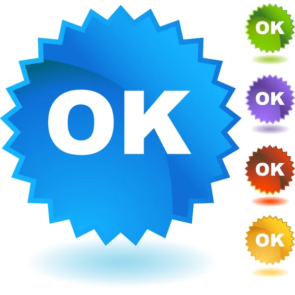 Ok icono web — Vector de stock