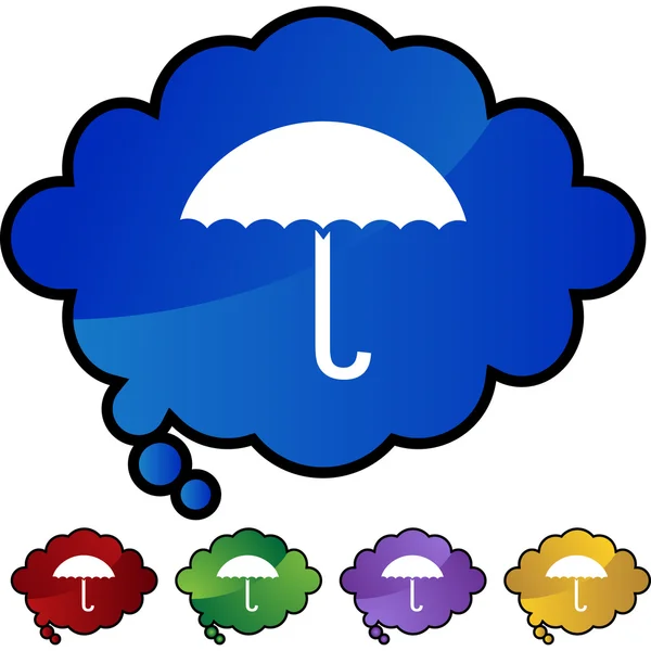 Regenschirm-Web-Ikone — Stockvektor