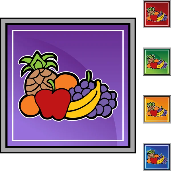 Botão ícone de fruta —  Vetores de Stock
