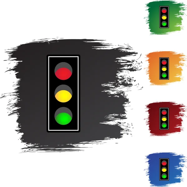 Веб кнопка Traffic Light — стоковий вектор