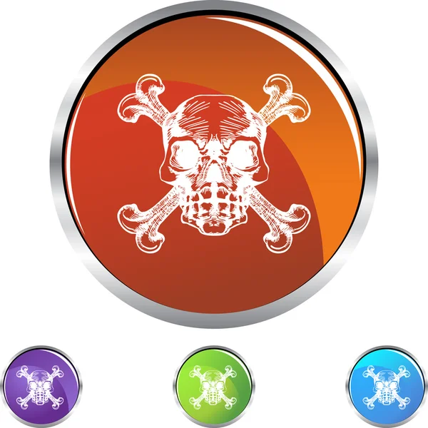 Skull and Crossbones icon — Stock Vector