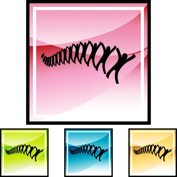 Ícone da equipe da coluna —  Vetores de Stock