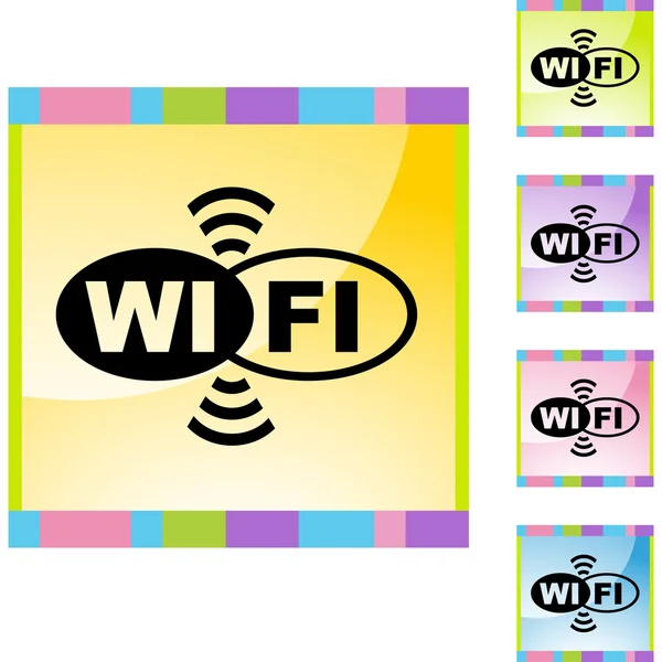 Wifi botón web — Vector de stock