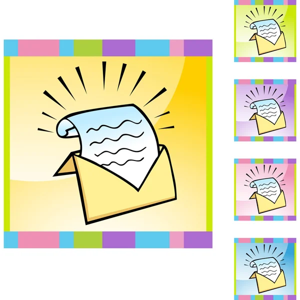 Read Email icon set — Stock Vector