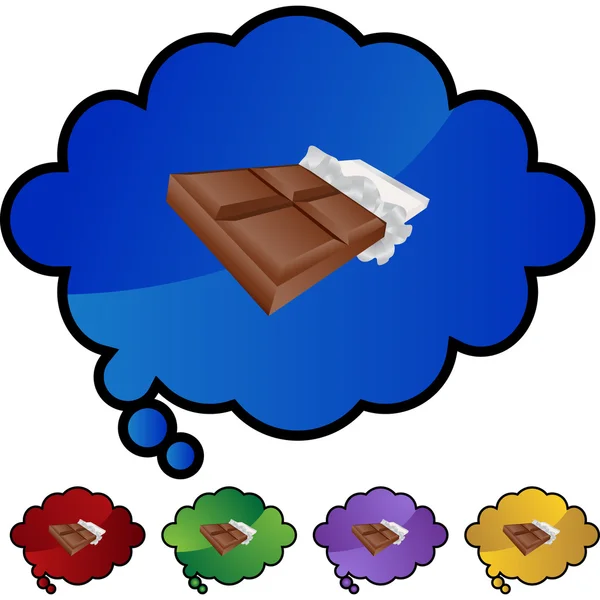 Chocolate Bar  button — Stock Vector