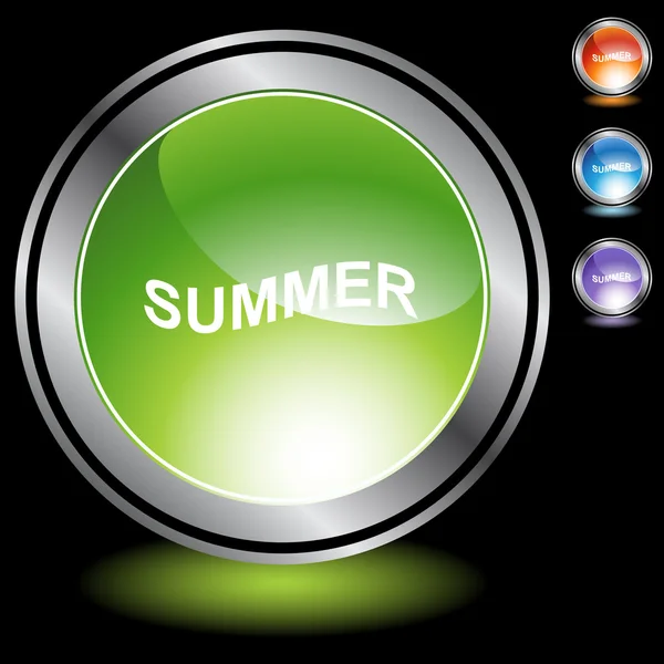 여름 웹 버튼 — 스톡 벡터