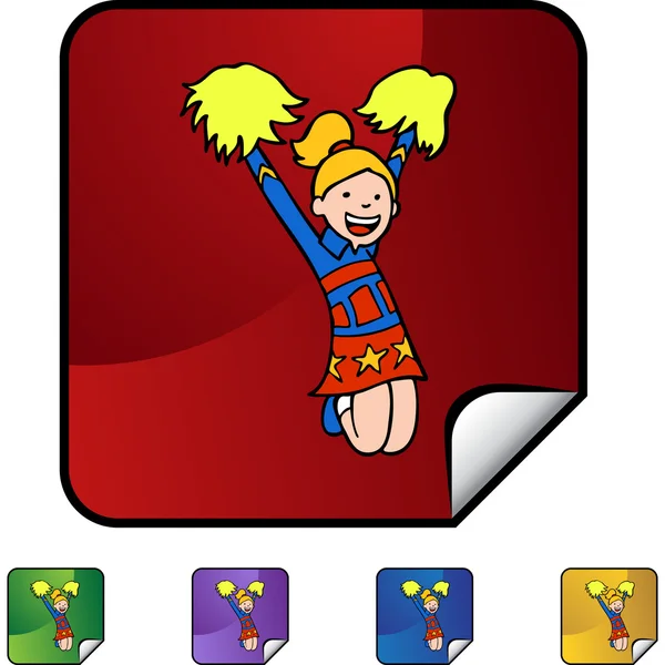 Bouton web Cheerleader — Image vectorielle