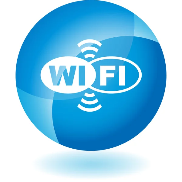 Przycisk sieci WiFi — Wektor stockowy