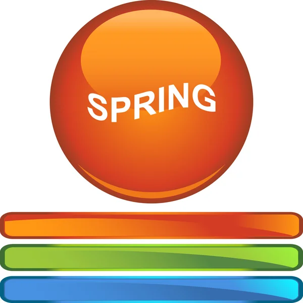 Botão web Primavera — Vetor de Stock