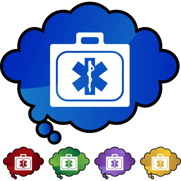 Kit médico ícone web —  Vetores de Stock