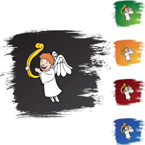 Boy Angel web icon — Stock Vector