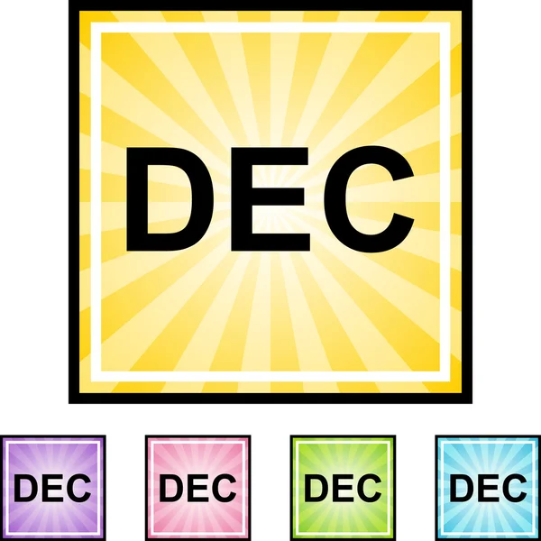 December web button — Stock Vector