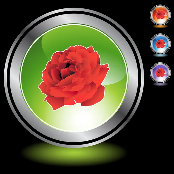 Rose web icon — Stock Vector