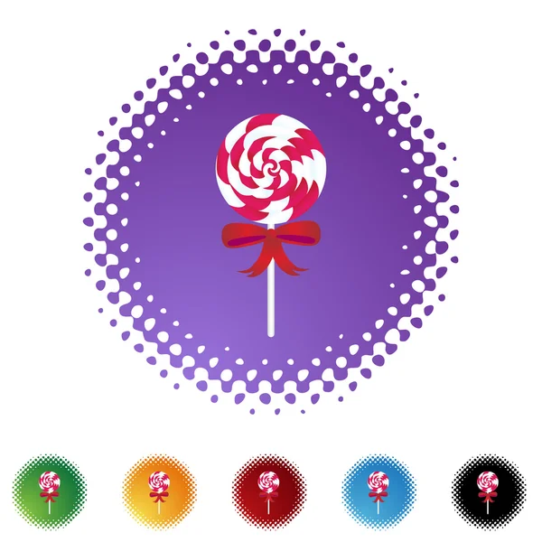 Lízátko candy ikona — Stockový vektor