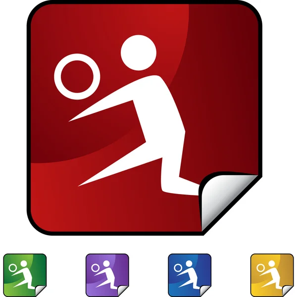 Volleybal speler web pictogram — Stockvector