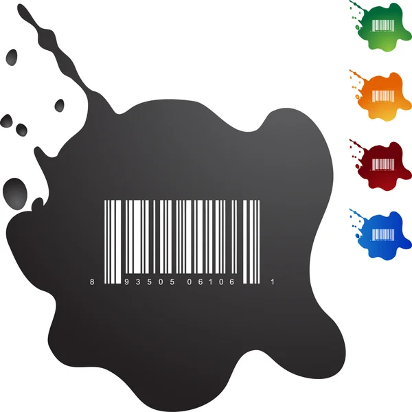 Barcode ikonen webben knappen — Stock vektor