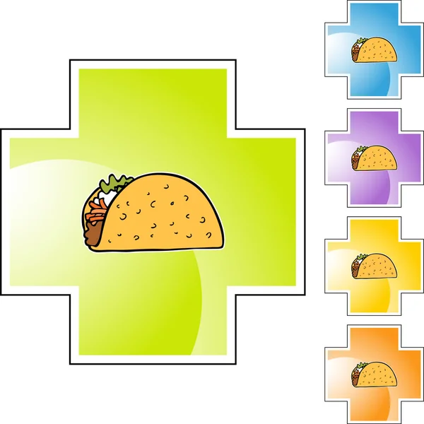 Taco pókháló ikon — Stock Vector