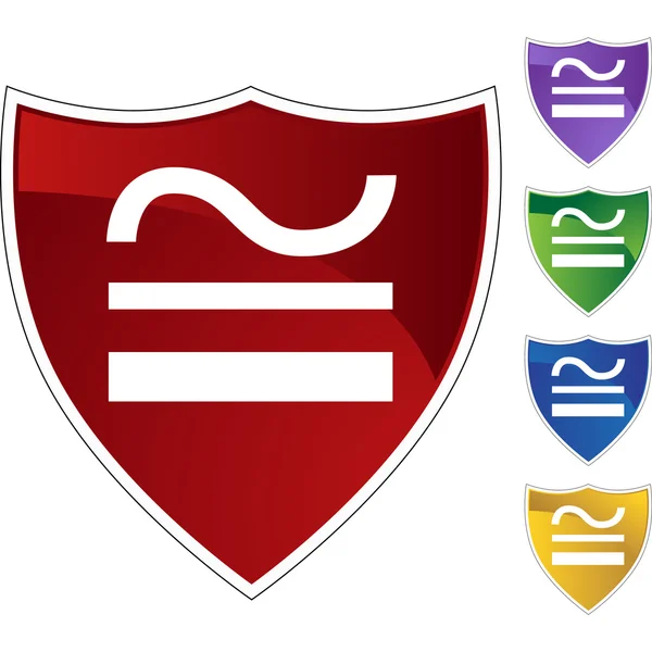 Zbieżność Symbol tkanina guzik — Wektor stockowy