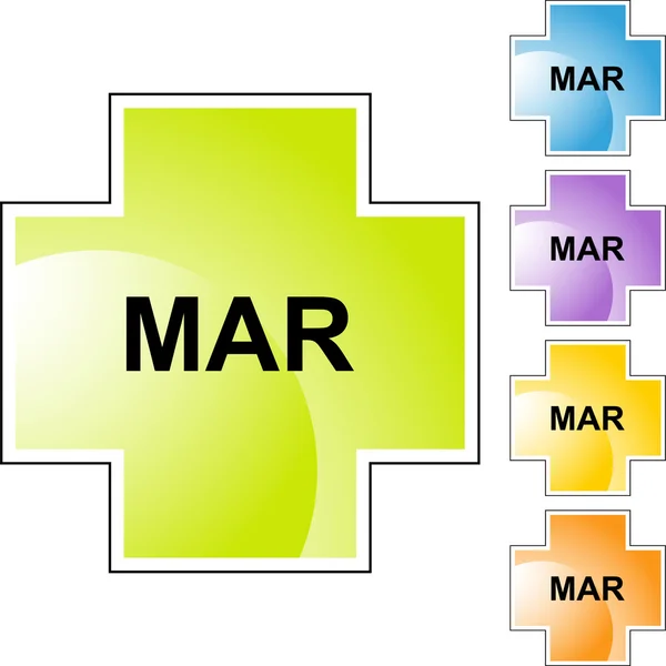 Botón web marzo — Archivo Imágenes Vectoriales