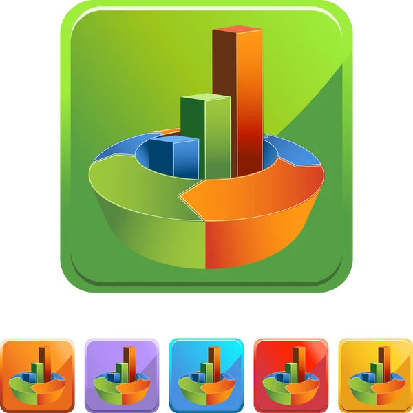 Gráfico de barras de seta — Vetor de Stock