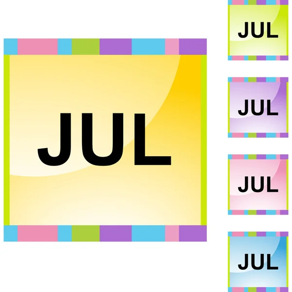 July web button — Stock Vector