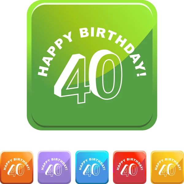 Happy Birthday Forty — Stock Vector