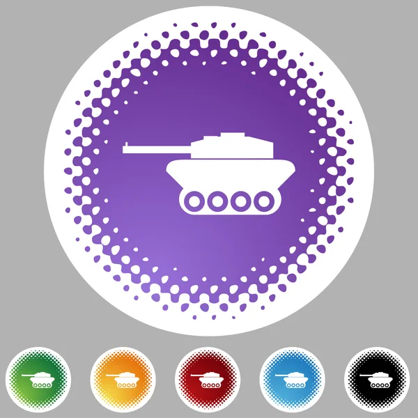 Tank icon web button — Stock Vector